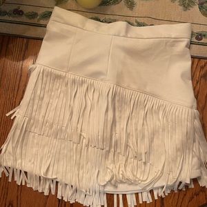 Altar’d State white western fringe skirt size medium